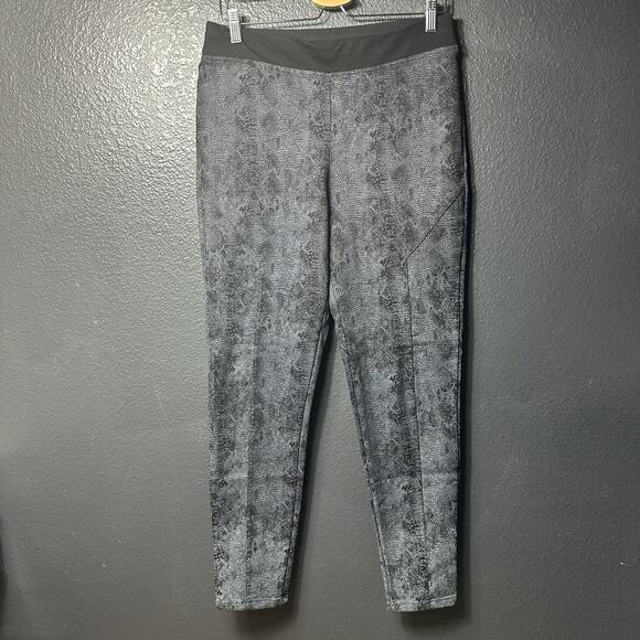 Soft Surroundings Women's Gray Animal Print Pull-On Legging Pants Size Medium - Picture 3 of 7